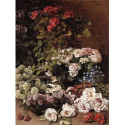 Spring Flowers by  Claude Oscar Monet - Art gallery oil painting...