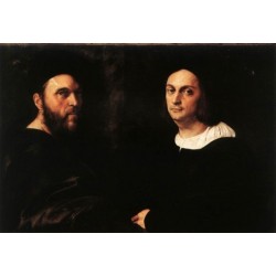 Double Portrait by Raphael Sanzio-Art gallery oil painting...