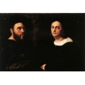 Double Portrait by Raphael Sanzio-Art gallery oil painting...