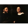 Double Portrait by Raphael Sanzio-Art gallery oil painting...
