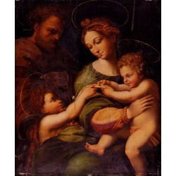 Holy Famliy With Saint John The Baptist by Raphael Sanzio-Art...