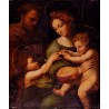 Holy Famliy With Saint John The Baptist by Raphael Sanzio-Art gallery oil painting reproductions