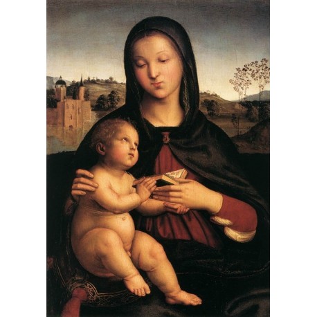 Madonna and Child 1503 by Raphael Sanzio-Art gallery oil painting reproductions