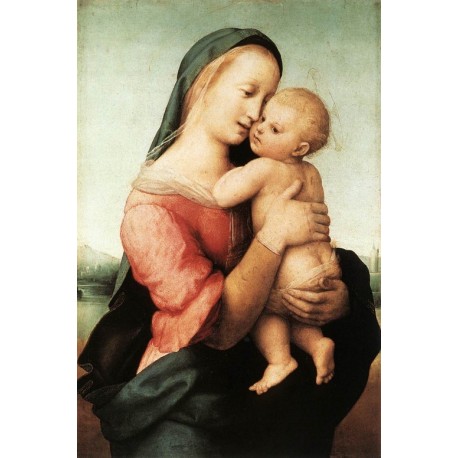 Madonna and Child - The Tempi Madonna by Raphael Sanzio-Art gallery oil painting reproductions