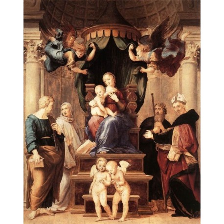 Madonna del Baldacchino by Raphael Sanzio-Art gallery oil painting...