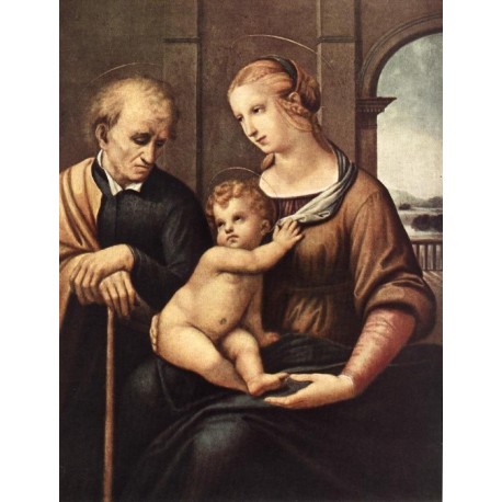 Madonna with Beardless St. Joseph by Raphael Sanzio-Art gallery oil painting reproductions
