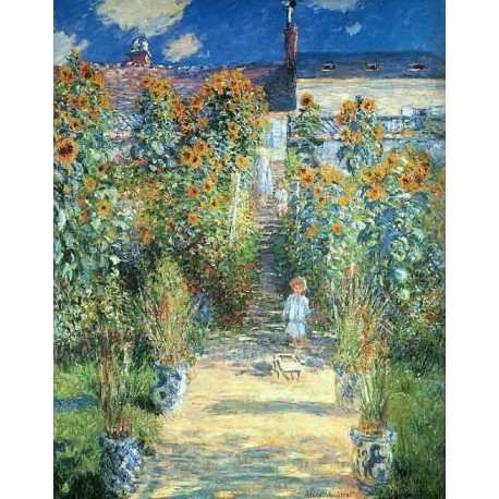 monet claude oscar garden artists reproductions oil painting famous