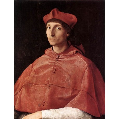 Portrait of a Cardinal by Raphael Sanzio-Art gallery oil painting...