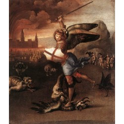 St. Michael and the Dragon by Raphael Sanzio-Art gallery oil painting reproductions