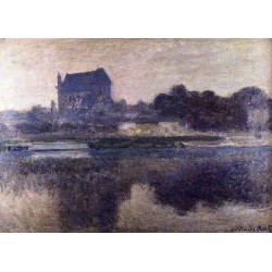 The Church of Vernon In the Mist by Claude Oscar Monet - Art...