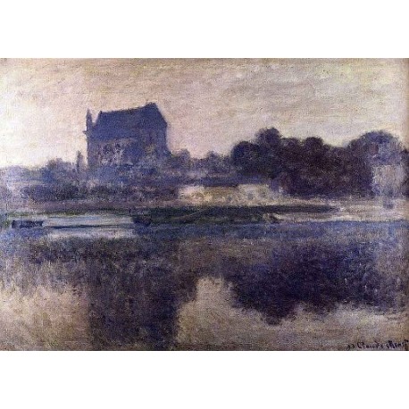 The Church of Vernon In the Mist by Claude Oscar Monet - Art...