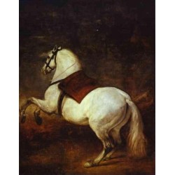 A White Horse 1635 by Diego Velazquez - Art gallery oil painting...