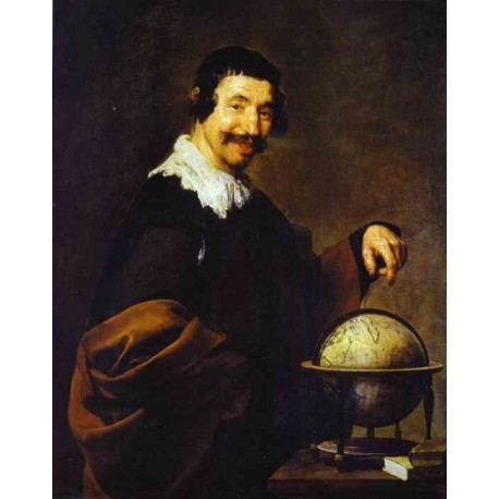 Democritus 1628-29 by Diezgo Velazquez - Art gallery oil painting...