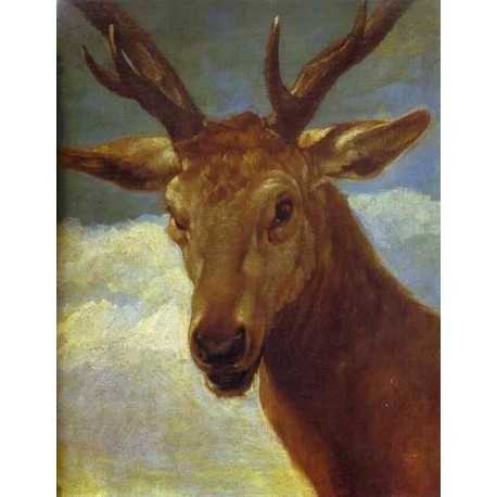 Head of a Stag 1626-27 by Diego Velazquez - Art gallery oil painting reproductions