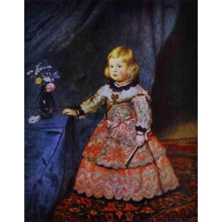 Infanta Margarita 1653 by Diego Velazquez - Art gallery oil painting reproductions