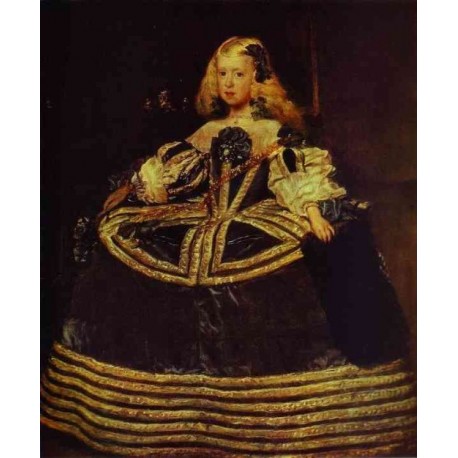 Infanta Margarita in a Blue Dress 1659 by Diego Velazquez - Art gallery oil painting reproductions