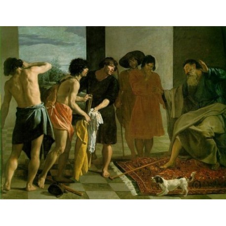 Joseph's Bloody Coat Brought to Jacob 1630 by Diego Velazquez - Art gallery oil painting reproductions