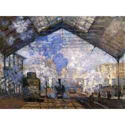 The Gare Saint Lazare by Claude Oscar Monet - Art gallery oil...