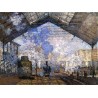The Gare Saint Lazare by Claude Oscar Monet - Art gallery oil...