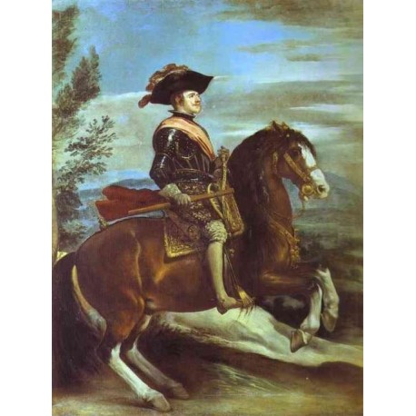 Philip IV on Horseback 1635 by Diego Velazquez - Art gallery oil painting reproductions