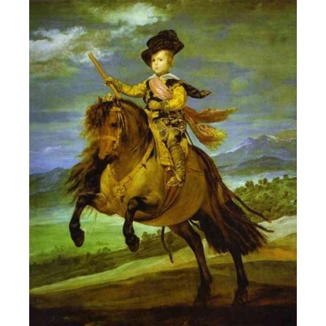 Prince Baltasar Carlos on Horseback 1634-35 by Diego Velazquez - Art gallery oil painting reproductions