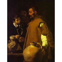 The Waterseller in Seville 1620 by Diego Velazquez  - Art gallery oil painting reproductions