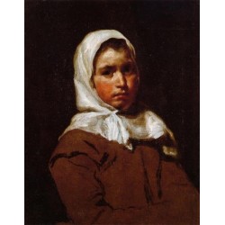Young Peasant Girl by Diego Velazquez - Art gallery oil painting...