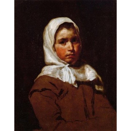 Young Peasant Girl by Diego Velazquez - Art gallery oil painting...
