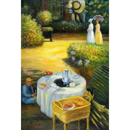 The Luncheon 3 by Claude Oscar Monet - Art gallery oil painting reproductions