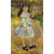 Girl with a Hoop 1885 by Pierre Auguste Renoir-Art gallery oil painting reproductions