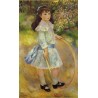 Girl with a Hoop 1885 by Pierre Auguste Renoir-Art gallery oil...