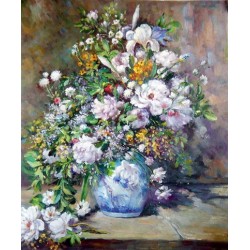 Grande Vaso di Fiori (Spring Bouquet) by Pierre Auguste Renoir-Art gallery oil painting reproductions