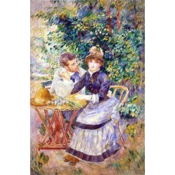 In the Garden by Pierre Auguste Renoir-Art gallery oil painting...