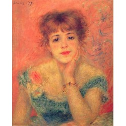 Jeanne Samary in a Low Necked Dress 1877 by Pierre Auguste...