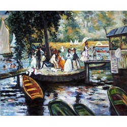 La Grenouillre by Pierre Auguste Renoir-Art gallery oil painting...