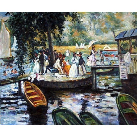 La Grenouillre by Pierre Auguste Renoir-Art gallery oil painting...