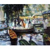 La Grenouillre by Pierre Auguste Renoir-Art gallery oil painting...