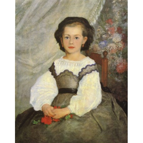 Little Miss Romain Lacaux 1864 by Pierre Auguste Renoir-Art...