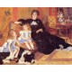 Madame Charpentier and Her Children 1878 by Pierre Auguste Renoir-Art gallery oil painting reproductions