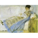 Mme. Monet 1872 by Pierre Auguste Renoir-Art gallery oil painting...