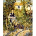 Nini in the Garden by Pierre Auguste Renoir-Art gallery oil...
