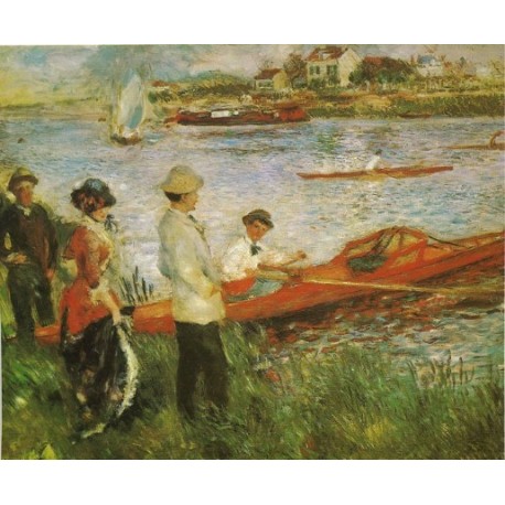 Oarsmen at Chatou 1879 by Pierre Auguste Renoir-Art gallery oil painting reproductions