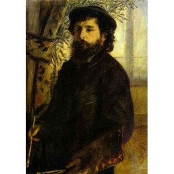 Portrait of Claude Monet by Pierre Auguste Renoir-Art gallery oil...