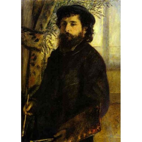 Portrait of Claude Monet by Pierre Auguste Renoir-Art gallery oil...