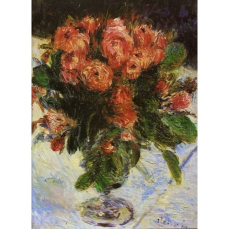Roses 1890 by Pierre Auguste Renoir -Art gallery oil painting...