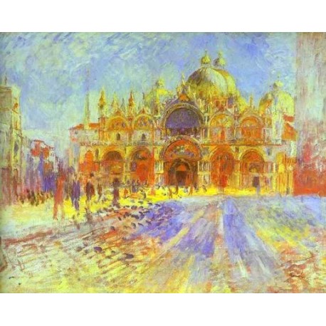 St. Marks Square, Venice by Pierre Auguste Renoir-Art gallery oil painting reproductions