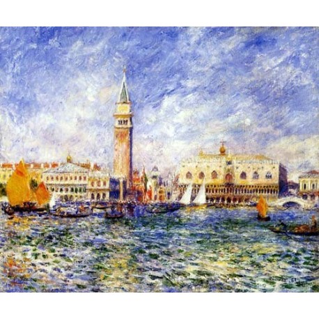 The Doges Palace, Venice by Pierre Auguste Renoir-Art gallery oil painting reproductions