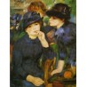 Two Girls in Black 1881 by Pierre Auguste Renoir-Art gallery oil...