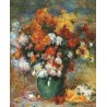 Vase of Chrysanthemums by Pierre Auguste Renoir-Art gallery oil...