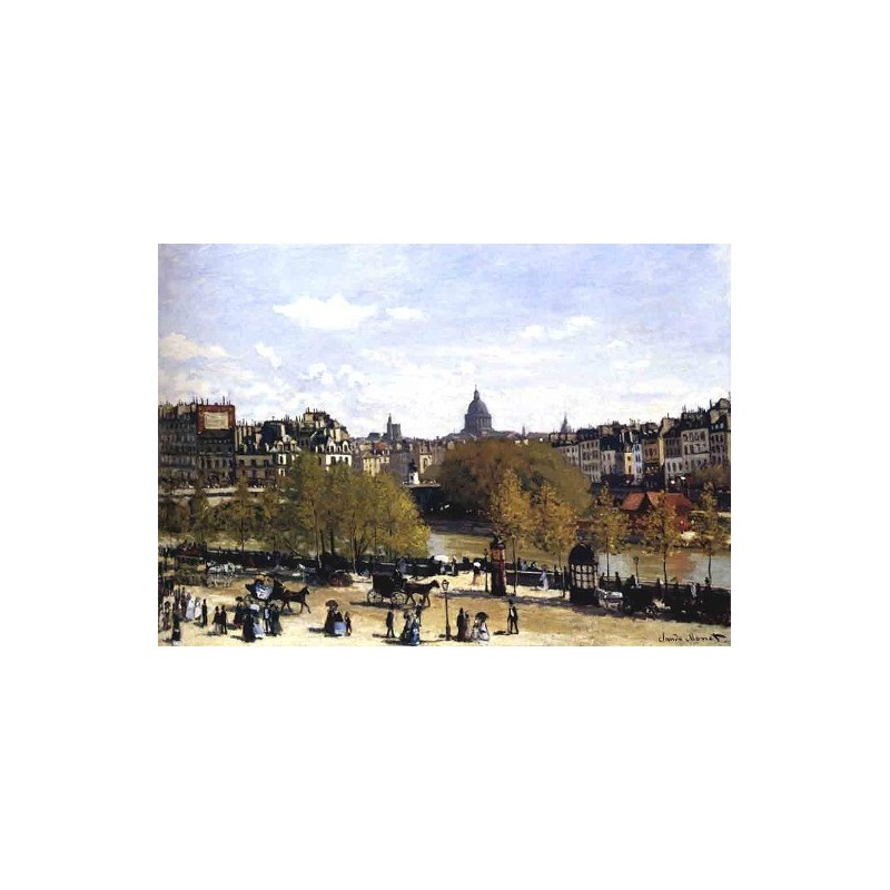 The Quai du Louvre Paris by Claude Oscar Art gallery oil...
